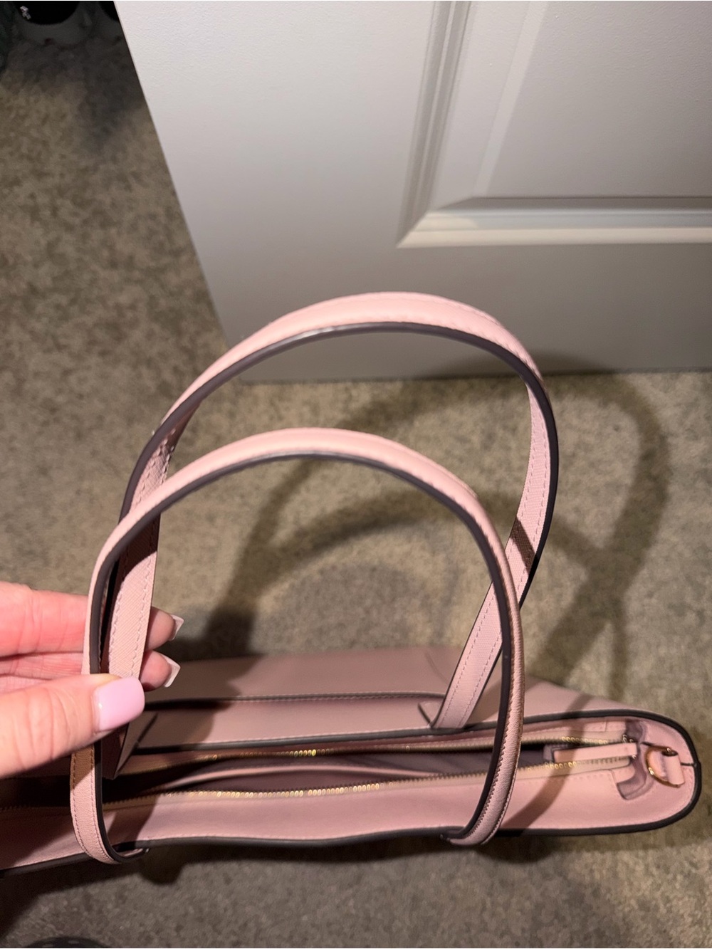 Tory Burch Blush Pink Saffiano Leather Tote - Picture 6 of 10
